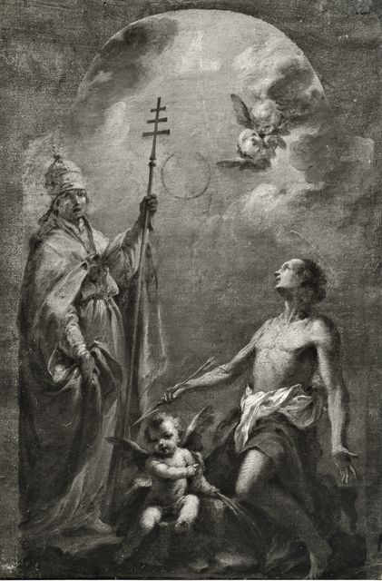 Anonimo — Varotti Giuseppe - sec. XVIII - San Gregorio Magno e san Sebastiano — insieme